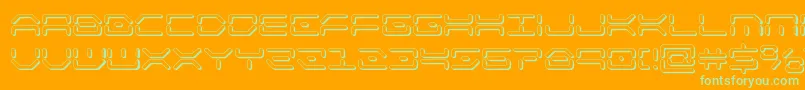 kaylon3d Font – Green Fonts on Orange Background