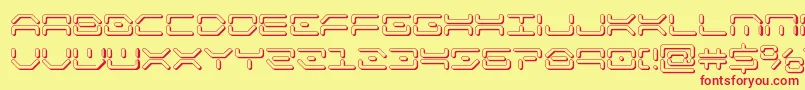 kaylon3d Font – Red Fonts on Yellow Background
