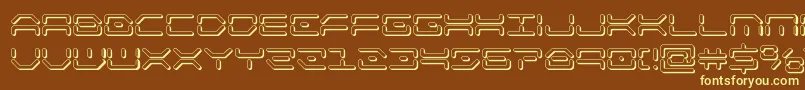 kaylon3d Font – Yellow Fonts on Brown Background