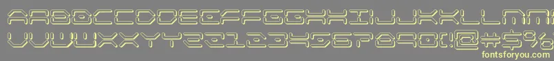 kaylon3d Font – Yellow Fonts on Gray Background