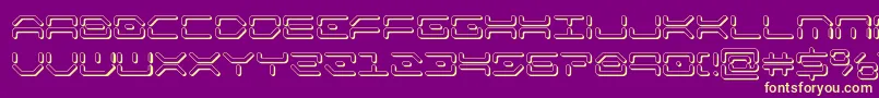 kaylon3d Font – Yellow Fonts on Purple Background