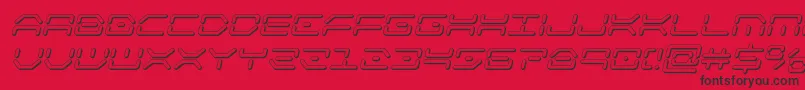 kaylon3dital Font – Black Fonts on Red Background