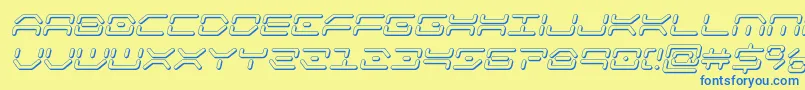 kaylon3dital Font – Blue Fonts on Yellow Background