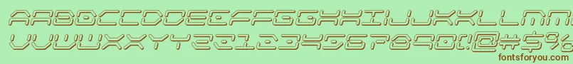 Шрифт kaylon3dital – коричневые шрифты на зелёном фоне