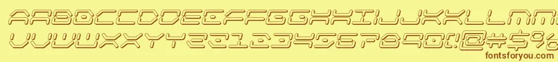 kaylon3dital Font – Brown Fonts on Yellow Background