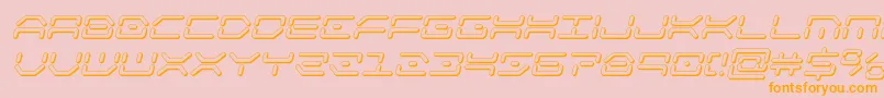 kaylon3dital-Schriftart – Orangefarbene Schriften auf rosa Hintergrund