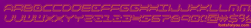 kaylon3dital Font – Orange Fonts on Purple Background