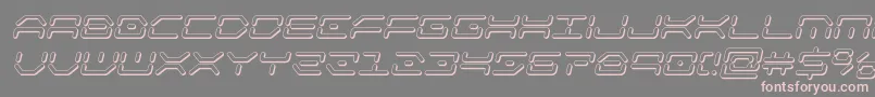 フォントkaylon3dital – 灰色の背景にピンクのフォント