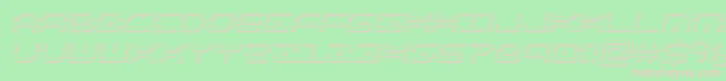 フォントkaylon3dital – 緑の背景にピンクのフォント