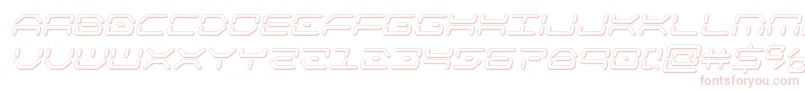 Czcionka kaylon3dital – różowe czcionki na białym tle