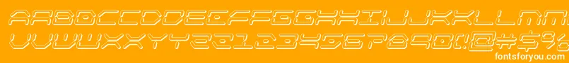 kaylon3dital-Schriftart – Weiße Schriften auf orangefarbenem Hintergrund