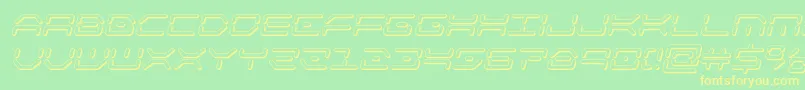 kaylon3dital Font – Yellow Fonts on Green Background