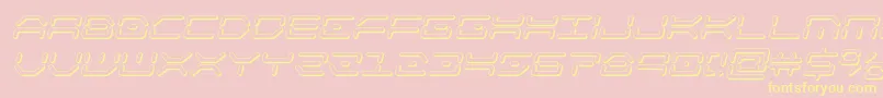 kaylon3dital-Schriftart – Gelbe Schriften auf rosa Hintergrund