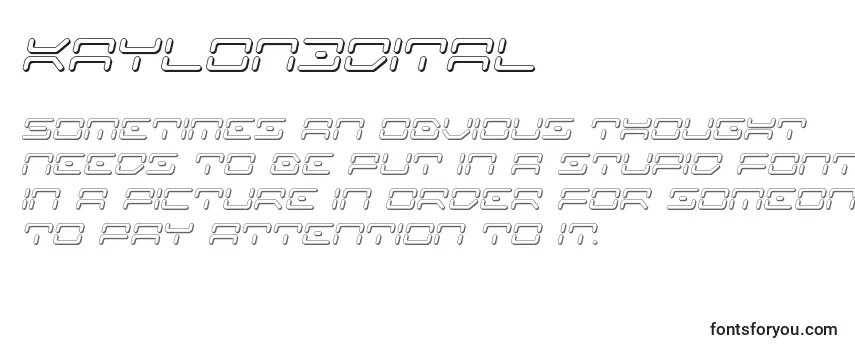 Schriftart Kaylon3dital