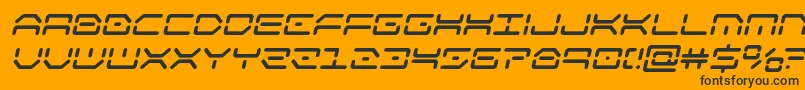 kaylonboldital Font – Black Fonts on Orange Background