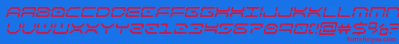 kaylonboldital Font – Red Fonts on Blue Background