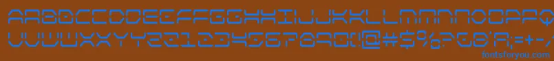 kayloncond Font – Blue Fonts on Brown Background