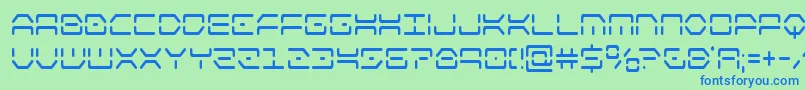 kayloncond Font – Blue Fonts on Green Background