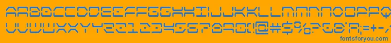 kayloncond Font – Blue Fonts on Orange Background