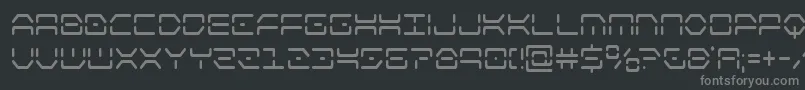 フォントkayloncond – 黒い背景に灰色の文字