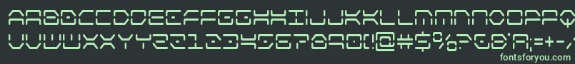 kayloncond Font – Green Fonts on Black Background