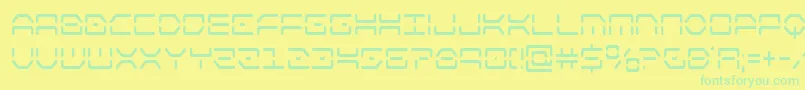 kayloncond-Schriftart – Grüne Schriften auf gelbem Hintergrund