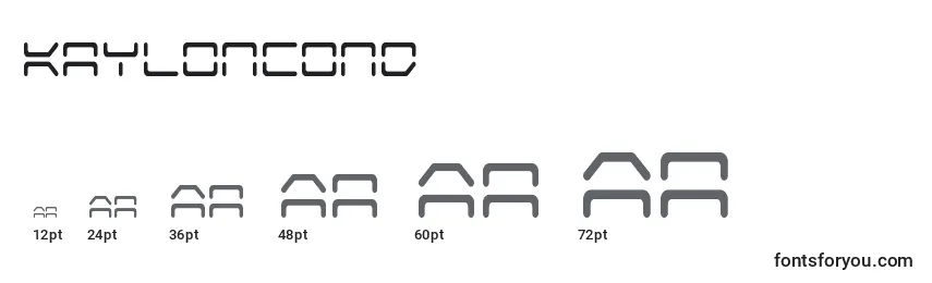Kayloncond Font Sizes