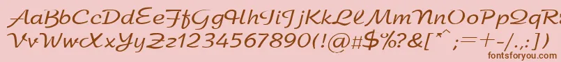 SanasoftArbat.Kz Font – Brown Fonts on Pink Background