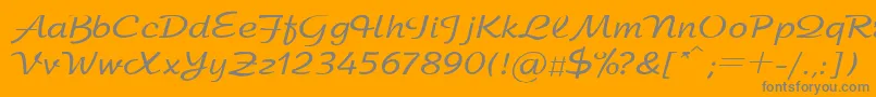 SanasoftArbat.Kz Font – Gray Fonts on Orange Background