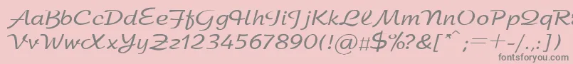 SanasoftArbat.Kz Font – Gray Fonts on Pink Background