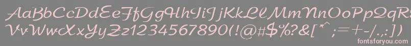 SanasoftArbat.Kz Font – Pink Fonts on Gray Background