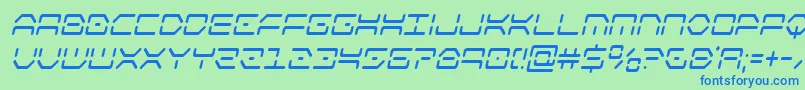Шрифт kayloncondital – синие шрифты на зелёном фоне