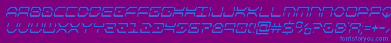 Шрифт kayloncondital – синие шрифты на фиолетовом фоне