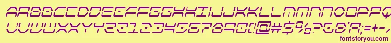 kayloncondital-Schriftart – Violette Schriften auf gelbem Hintergrund