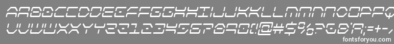 フォントkayloncondital – 灰色の背景に白い文字