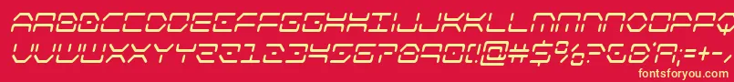 Шрифт kayloncondital – жёлтые шрифты на красном фоне