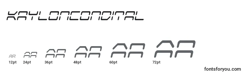Kayloncondital Font Sizes