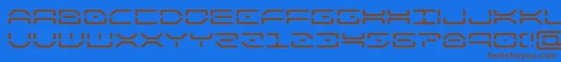 kaylonexpand-Schriftart – Braune Schriften auf blauem Hintergrund