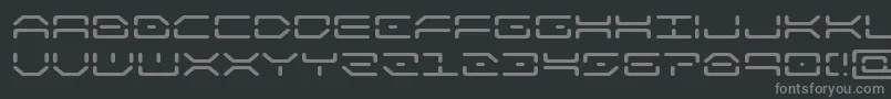 kaylonexpand-fontti – harmaat kirjasimet mustalla taustalla