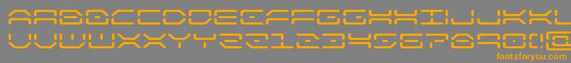 フォントkaylonexpand – オレンジの文字は灰色の背景にあります。