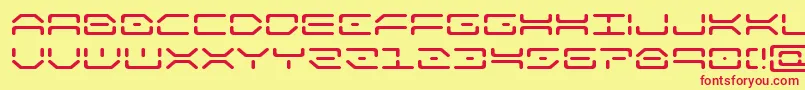kaylonexpand-Schriftart – Rote Schriften auf gelbem Hintergrund