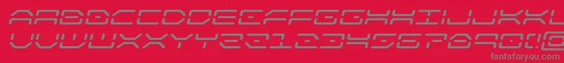 Weitere Informationen zur kaylonexpandital-Schriftart kaylonexpandital-Schriftart – Graue Schriften auf rotem Hintergrund