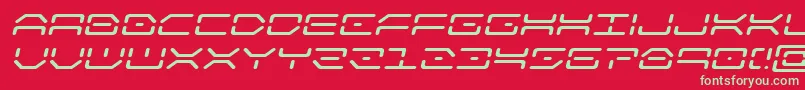 kaylonexpandital-Schriftart – Grüne Schriften auf rotem Hintergrund