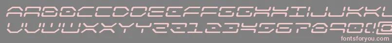 kaylonexpandital-Schriftart – Rosa Schriften auf grauem Hintergrund