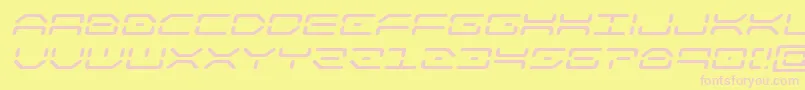 kaylonexpandital Font – Pink Fonts on Yellow Background