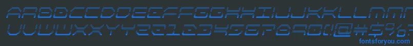 kaylongradital Font – Blue Fonts on Black Background