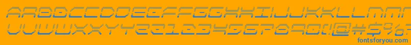 kaylongradital Font – Blue Fonts on Orange Background