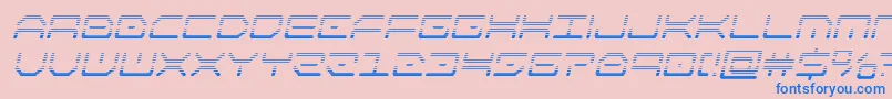 kaylongradital Font – Blue Fonts on Pink Background