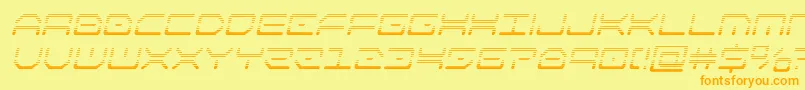 kaylongradital Font – Orange Fonts on Yellow Background