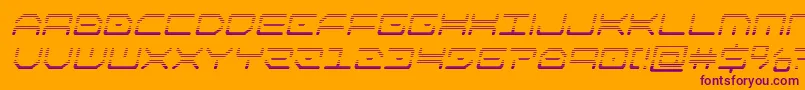 kaylongradital Font – Purple Fonts on Orange Background